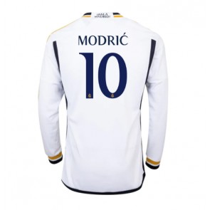 Lacne Muži Futbalové dres Real Madrid Luka Modric #10 2023-24 Dlhy Rukáv - Domáci